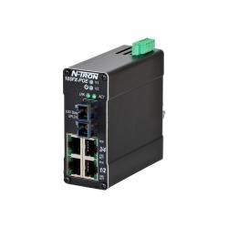 Red Lion 105FX-SC-POE Unmanaged Industrial MDR PoE Switch FX Port-SC 4 46-49VDC DIN Rail Mount