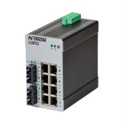 Red Lion 110FXE2-SC-15 Industrial Ethernet Unmanaged Switch (8) 10/100 Base-TX RJ45 (2) 100 Base-FX -Port