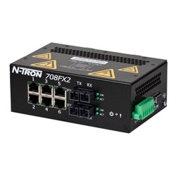 Red Lion 708FX2-ST Managed Industrial Ethernet Switch 6 x 10/100 Base-TX RJ45 2 x 100 Base-FX -Port 10-30VDC