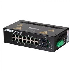 Red Lion 716FX2-ST Managed Industrial Ethernet Switch 14 x 10/100 Base-TX RJ45 2 x 100 Base-FX -Port 10-30VDC