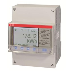 ABB A41-312-100 Electricity Meter 80A 1PH 2 Digital Inputs/Outputs I/O Silver