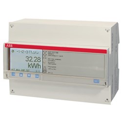 ABB A43-313-100 ThreePHase Electricity Meter 80A 3PH 2 Digital Inputs/Outputs I/O Silver