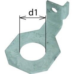DEHN ABEXFSIF1W14 Angled Connection Bracket 14mm Hot Dip Galvanized Steel