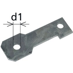 DEHN ABEXFSIF3G11 Flat Connection Bracket 11mm Hot Dip Galvanized Steel