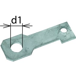 DEHN ABEXFSIF3G30 Flat Connection Bracket 30mm Hot Dip Galvanized Steel