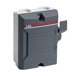 ABB BW325TPN Enclosed Switch Disconnector Plastic IP65 25A 16A 3-P 690V Grey Side Operated Handle