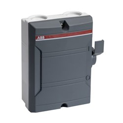 ABB BW340TPN Enclosed Switch Disconnector Plastic IP65 40A 25A 3-P 690V Grey Side Operated Handle