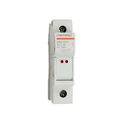 Mersen CMC101I Compact Fuse Holder 32A 1-P 690VAC DIN Rail Mount 16sq-mm Cable Entry 10mm Dia x 38mm L Fuse
