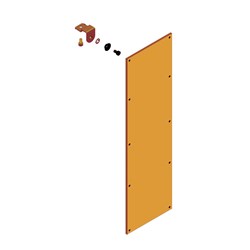Elsteel COV11271A Enclosure Cover 400W 600H 1.5mm Thick Mild Steel RAL2000 Orange