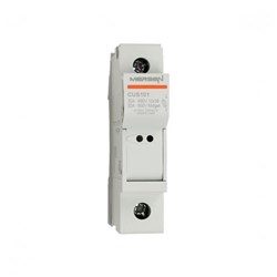 Mersen CUS101 Compact Fuse Holder 32A 1-P 1000VDC DIN Rail Mount 10sq-mm Cable Entry 10mm Dia x 38mm L Fuse