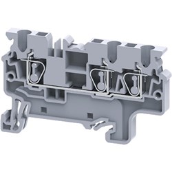 Connectwell CX2.5/3 Feed Through Push-In Block Spring Clamp Feed Through 0.2-2.5sq-mm 1000V 24A Grey