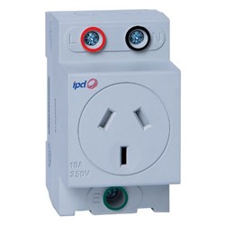 IPD DINGPO10 DIN Mount 10A 250VAC 3-Flat Pin