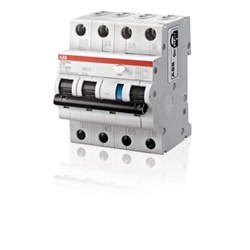 ABB DS203NCC16A30 Residual Current Circuit Breaker with Overcurrent Protection 6 kA 4-P 30mA 16A C-Curve TypeA IP2X