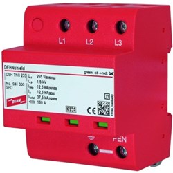 DEHN DSHTNC255FM Type-1+2 Combined Lightning Current and Surge Arrester 12.5kA 3 PH 12.5kA 255VAC IP20