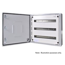 IPD E43LDIN2 Distribution Board 24-P IP43 RAL 7035 Grey Mild Steel 2 -Row 400mm H x 600mm W x 200mm D