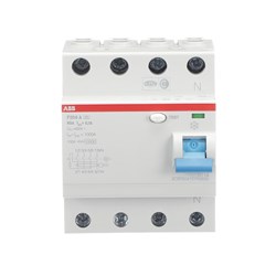 ABB F204A63/0.1 Residual Current Circuit Breaker 4-P 63A 10 kA TypeA