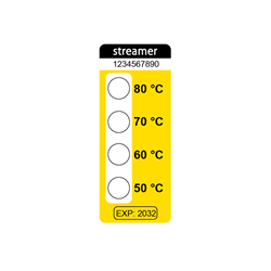 Streamer FP.VT.058C.Y1.WW Visual Fire Prevention Thermolabel 50 to 80deg C 18 Pack