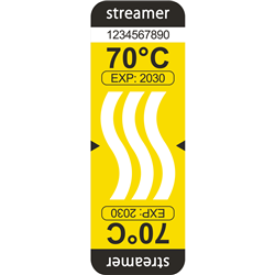 Streamer FP.VT.070A.Y2.WW Visual Fire Prevention Thermolabel 70deg C 18 Pack