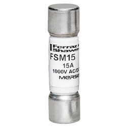MERSEN FUSE LINK 15A MULTI-METER 1000V AC/DC 38.1*10.3MM FERRULE FSM15