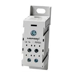 Mersen FSPDB5A Finger-Safe Power Distribution Block with 4-Holes Grey Cover 600VAC/DC 840A
