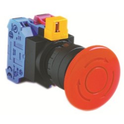IDEC HW1B-X4F01R-K Emergency Stop Pushbutton Non-Illuminated 1NC Red Screw