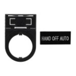 IDEC HWAM-317 Name Plate Legend: HAND-OFF-AUTO Aluminum For HW and YW Series Pilot Devices