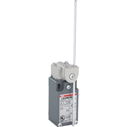 ABB LS32M72B11 Limit Switch 3mm Dia Adjustable Fiberglass Rod Lever 1NO-1NC 30mm W Metal