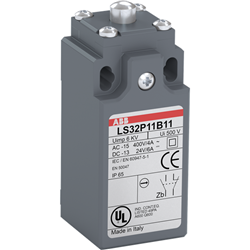 ABB LS32P11B11 Limit Switch Plain Steel Plunger 1NO-1NC 30mm W Plastic