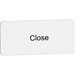 ABB MA6-1132 Legend Plate 28mm W 12mm H 1mm D Legend: CLOSE Plastic