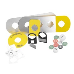ABB MA6-1133 Legend Plate 28mm W 12mm H 1mm D Legend: OPEN Plastic