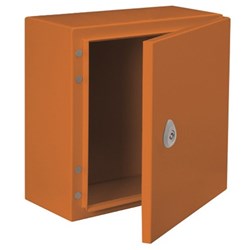 IPD MSB406020A Metal Enclosure Mild Steel 600W 400H 200D RAL2008 Orange IP66 Single Door