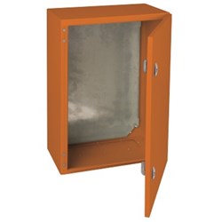 IPD MSB606020A Metal Enclosure Mild Steel 600W 600H 200D RAL2008 Orange IP66 Single Door