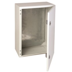IPD MSB706020G Metal Enclosure Mild Steel 600W 700H 200D RAL7035 Light Grey IP66 Single Door