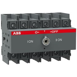 ABB OT100F3CK-K Changeover Switch IP20 Front IP65 Handle 100A 3-P 750VAC/DC Black Knob Handle DIN Rail Mount