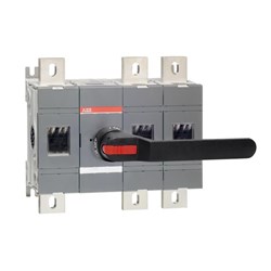 ABB OT1250E12P Disconnector Switch IP65 1250A 3 1000VAC Black Pistol Handle Base Mount