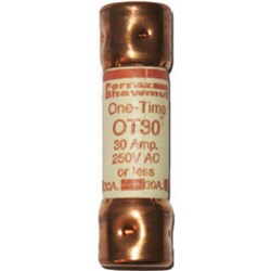 Mersen OT500 Fast-Acting General Purpose Fuse 500A 250VAC/DC Class K5 2.56 in Dia x 10.38 in L Blade Terminal