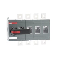 ABB SWITCH 630A 3P C/W HANDLE &amp; SHAFT, BLACK, IP65, LEFTHAND MECHANISM OT630E04P