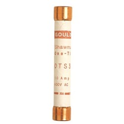 Mersen OTS1 Fast-Acting General Purpose Fuse 1A 600/300VAC/DC Class K5 0.81 in Dia x 5 in L Ferrule Terminal