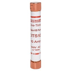MERSEN FUSE LINK 600VAC 300VDC 10A UL CLASS K-5 GENERAL PURPOSE FERRULE 21*127MM OTS10