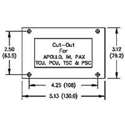 Red Lion PMK4B000 Mount Panel Steel For: 1/8 DIN
