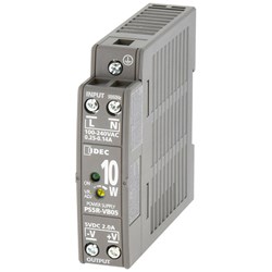 IDEC PS5R-VB24 Switching Power Supply 85-264VAC 24VDC 350-190mA 15 Watt DIN Rail Mount