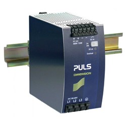 Puls QT20.241 Power Supply 3PH 380-480VAC 24VDC 20A 480 Watt 25.3 Watt DIN Rail Mount Spring Clamp IP20