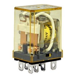 IDEC RH2B-UDC24 Power Relay DPDT 24VDC Coil 10A Blade Terminal