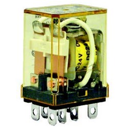 IDEC RH2B-ULAC12 Power Relay DPDT 12VAC Coil 10A Blade Terminal