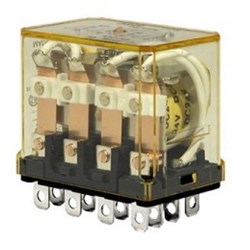 IDEC RH4B-UDC12 Power Relay 4PDT 12VDC Coil 10A Blade Terminal