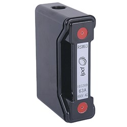 IPD RSM63HDIN Fuse Fitting 63A 690VAC Black Front Wire IP20 For: TIA TIS