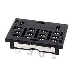 IDEC SH4B-51 Through Panel Mount Socket 300V Solder Terminal Panel Mount