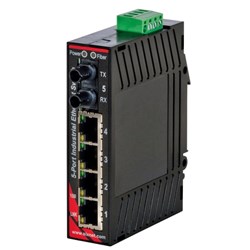 Red Lion SL-5ES-3ST Ethernet Unmanaged Switch NT24k (4) RJ45 (1) sm Fibre ST -Port