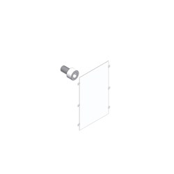 Elsteel SP13202 Separation Plate 800W 400H 1.2mm Thick Mild Steel RAL9010 White + Accessories