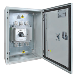 Telergon TLB2503P/SE Enclosed Load Break Switch 250A 3-P Powder Coated Mild Steel 138 kW IP65 400mmHx300mmWx210mmD